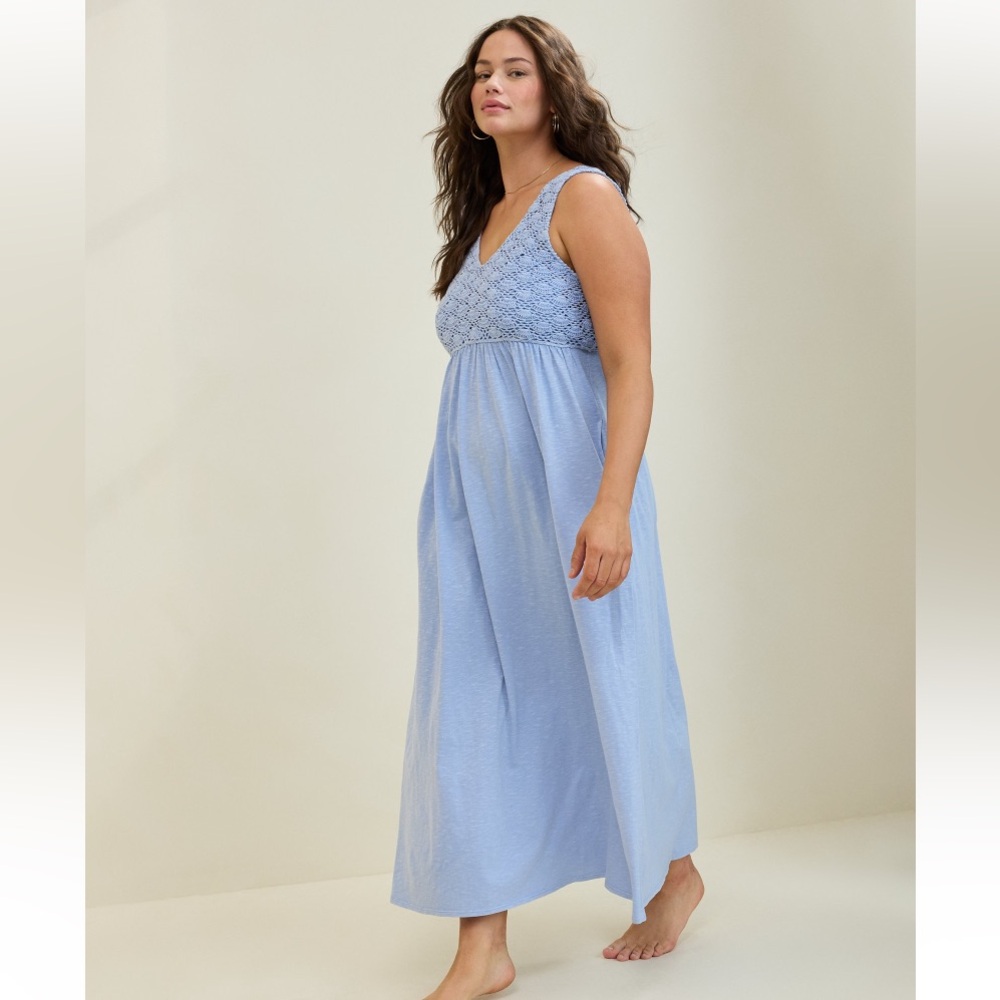 NWT Aerie Crochet Maxi Dress